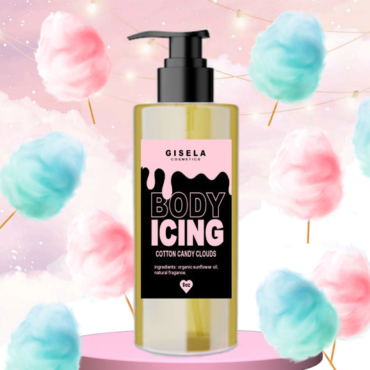 Cotton Candy Clouds Body Oil┃Scented Body Oil┃Body Icing Oil by Gisela Cosmetics