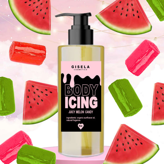 Juicy Melon Candy Body Oil┃Scented Body Oil┃Body Icing Oil by Gisela Cosmetics